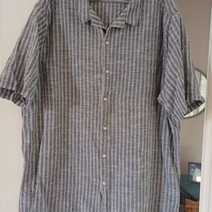Gray Striped Men's Shirt